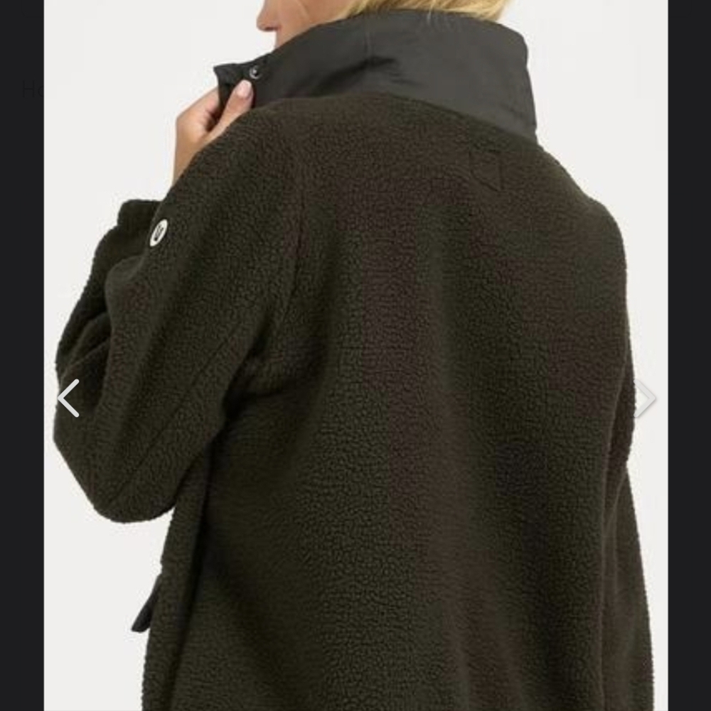 VUORI WOMENS SHERPA FLEECE JACKET ,SIZE:LARGE ;MODEL VW524, COLOR:GREEN - Picture 2 of 13